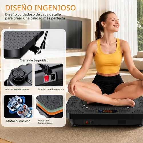 Vista 7 de Vibration Plate Exercise Machine, 999 Speeds Whole Body Workout Platform with 330LBS