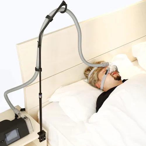 Vista 10 de LONYEON Soporte de manguera CPAP – Colgador de manguera CPAP para cama evita enredos y evita el bloqueo, mantiene la manguera de aire arriba y lejos