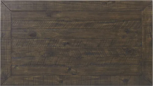Vista 10 de Martin Svensson Home Monterey - Mesa de centro rústica de madera maciza Negro con tapa marrón