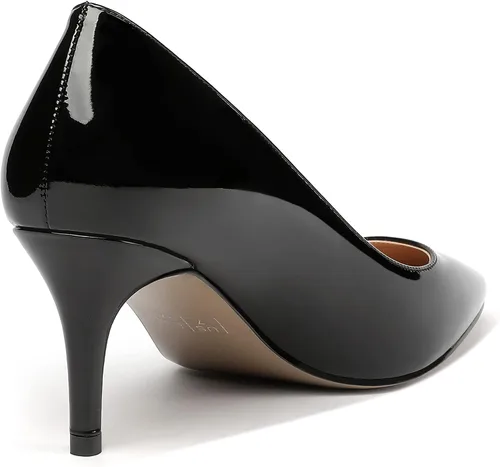 Vista 5 de MERRORI Zapatos de tacón medio con punta cuadrada y charol para mujer, de 2.5 pulgadas