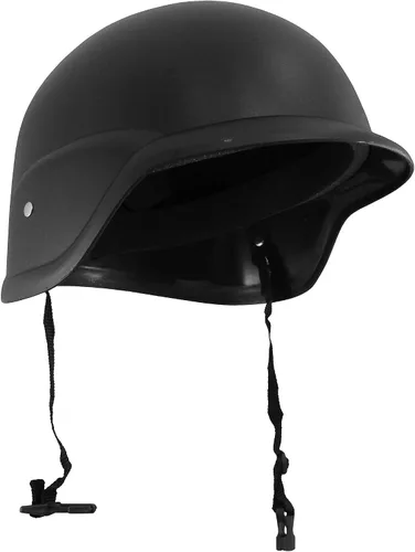 Vista 5 de Nicky Bigs Novelties Casco táctico de combate Airsoft negro para adultos, accesorio para disfraz de Halloween, cosplay, teatro, paintball, ligero