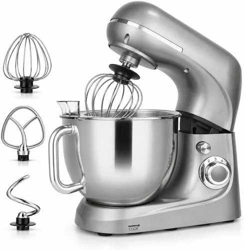 Vista 6 de 5.3 QT Stand Mixer, 660W Large Capacity Dough Mixer for Kitchen
