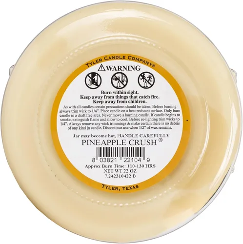 Vista 4 de Prestige Collection - Tyler Candle de dos mechas de 22 onzas, aroma a piña aplastante, neutro, 22 onzas