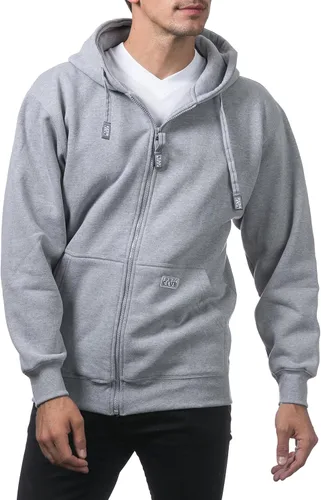 Vista 4 de Pro Club - Sudadera de vellón pesado con capucha y cremallera completa para hombre
