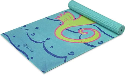 Vista 13 de Gaiam Tapete de Yoga para Niños, Tapete de Ejercicio, Yoga para Niños con Estampados Divertidos - Tiempo de Juego para Bebés, Niños Pequeños Activos