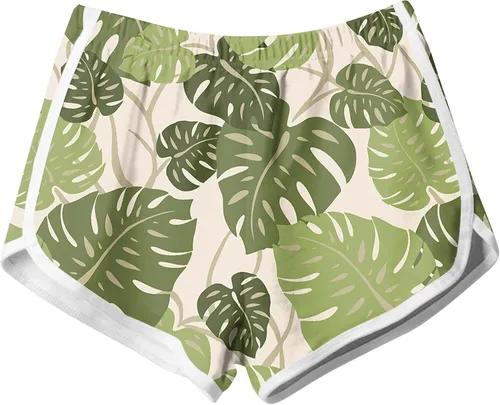 Vista 4 de Zhensanguo Fashion Women's Casual Mid Waist Printed Elastic Waist Beach Shorts Shorts