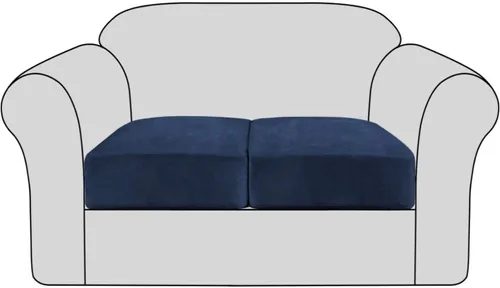 Vista 13 de Fundas de cojín elásticas de terciopelo para sofá, fundas de cojín de felpa suave, protector de muebles, funda de cojín antideslizante con parte