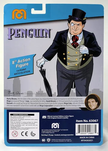 Vista 2 de Mego DC Comics Penguin - Figura de acción (8 pulgadas), multicolor