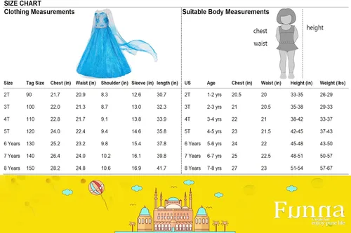 Vista 6 de Funna Costume for Girls Princess Dress Up Costume Cosplay Fancy Party with Accessories