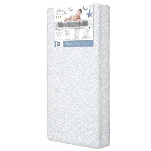 Vista 8 de Dream On Me Nap Nest Colchón de cuna y cama de bebé, de doble cara - para bebés y niños pequeños, colchón impermeable de 5" con 88 muelles Nube azul