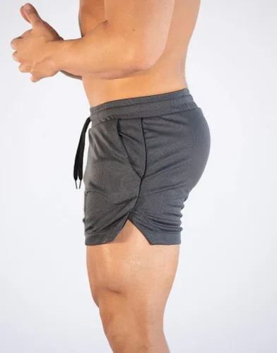 Vista 7 de FLYFIREFLY Pantalones cortos de entrenamiento de gimnasio para hombre, ligeros, atléticos, pantalones cortos para entrenamiento de culturismo