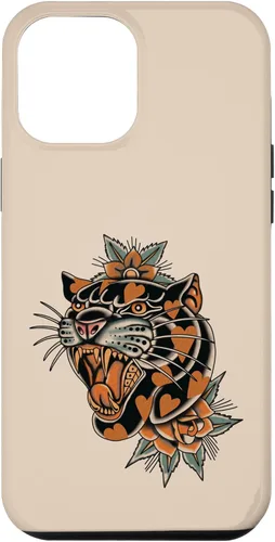 Vista 26 de American Traditional Panther with Hearts Old School Tattoo Case para iPhone 17
