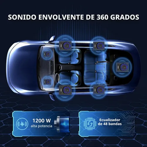 Vista 6 de NUEVO Subwoofer y amplificador delgado para debajo del asiento de 1200 W