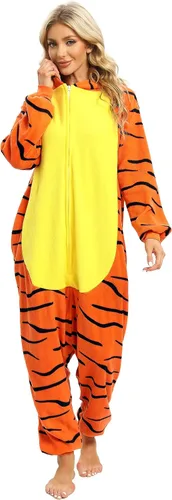 Vista 3 de Wishliker Unisex Adult Onesie Costume Halloween Cosplay Animal Pajamas One Piece