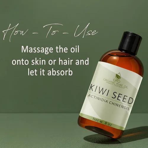 Vista 4 de Aceite de semilla de kiwi – 8 onzas – 100% puro, todo natural, prensado en frío, sin refinar, aceite portador de alta calidad, perfecto