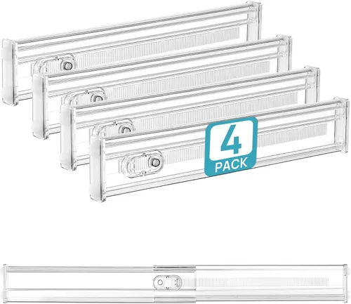 Vista 18 de Vtopmart Separadores de cajones de 2.36” con inserciones expandibles, organizador de cajones de cocina ajustable de 12.8"-22.3", separador