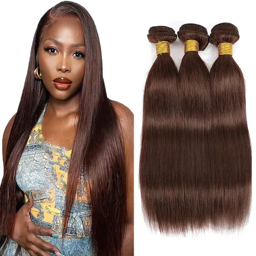Vista 118 de Color 30 paquetes de cabello humano marrón onda del cuerpo paquetes 8 10 12 pulgadas brasileño virgen Remy extensiones de cabello humano doble trama