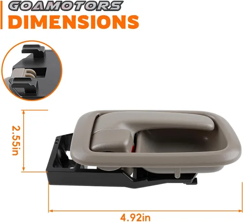 Vista 5 de GoaMotors Manijas interiores interiores para puertas compatibles con Toyota Tundra 2000-2006, 1 par delantero izquierdo para conductor y lado
