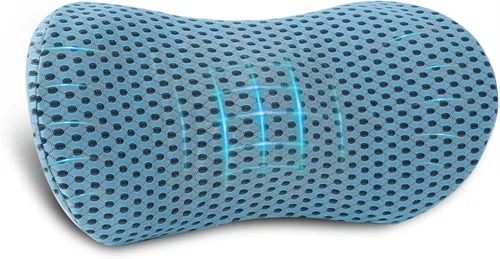 Vista 15 de Almohada lumbar, almohada de apoyo lumbar de espuma viscoelástica para silla de oficina y asiento de automóvil, almohada de apoyo para aliviar