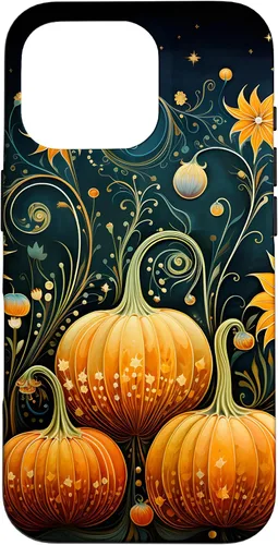 Vista 20 de Funda floral para iPhone 16 Pumpkins Vintage Otoño Otoño