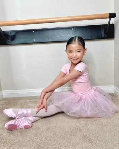Vista 6 de Stelle Zapatos de ballet para niñas pequeñas, zapatillas de ballet de saténpurpurina para bailar (bebépequeñoniños grandes)