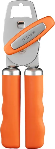 Vista 9 de Zulay Kitchen Abrelatas manual de acero inoxidable resistente con abridor de botellas, abrelatas manual a prueba de óxido con perilla giratoria