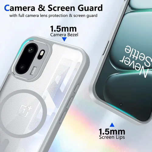 Vista 23 de Funda magnética transparente compatible con Xiaomi 17T, color negro 2 en 1 PC + TPU cubierta de teléfono a prueba de golpes, carcasa protectora