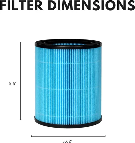 Vista 2 de Nispira AP0601 Filtro de repuesto para purificador de aire AirTok AP0601-RF 2 en 1 True HEPA, 1 paquete