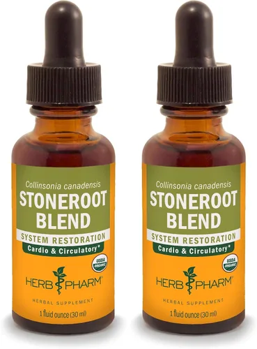 Vista 9 de Herb Pharm Certificado orgánico Stoneroot Blend extracto líquido para apoyo cardiovascular y circulatorio, 1 onza