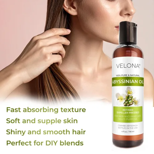 Vista 5 de velona Aceite de abisinio de 4 onzas líquidas Aceite portador 100% puro y natural Cuidado del cabello Uso hoy - Disfruta de resultados
