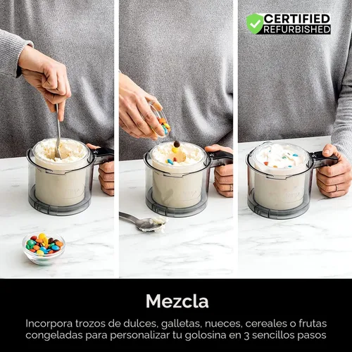 Vista 5 de Ninja NC501 CREAMi Deluxe 11 en 1 XL - Máquina para hacer helados, color plateado (renovado) con Deco Essentials, paquete de 6 pintas y tapas