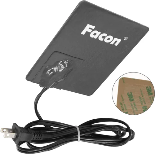 Vista 7 de Facon Almohadilla calefactora de bloque de motor automotriz de 5 x 4 pulgadas con autoadhesivo 3M y controlado termostáticamente, almohadilla