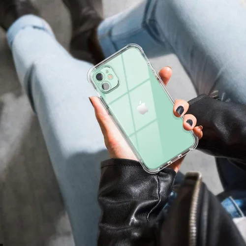Vista 7 de SURITCH Funda transparente para iPhone 11 (solo 6.1 pulgadas), [protector de pantalla integrado] Funda protectora de cuerpo completo a prueba