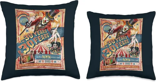 Vista 3 de Halloween Horror Nights HHN Jack The Clown - Almohada (16 x 16 pulgadas), multicolor