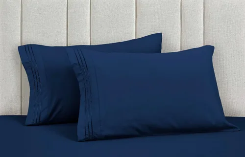 Vista 62 de Mocassi Juego de sábanas de lujo de 4 piezas, calidad prémium de hotel de 1800 hilos, ajuste fácil, sábanas y fundas de almohada resistentes a