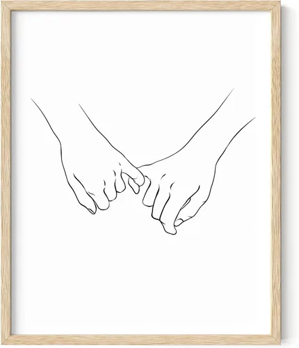 Vista 70 de HAUS AND HUES Arte de pared minimalista - Dibujo moderno de líneas abstractas, impresión de boceto femenino simple, obra de arte para el hogar
