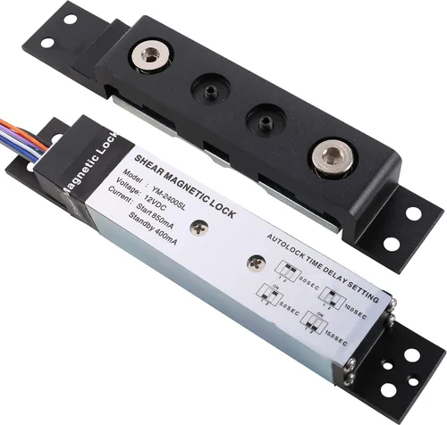 Vista 6 de UHPPOTE 2600lb Holding Force 12VDC Voltaje Eléctrico Esquileo Cerradura Magnética Montaje Oculto con Sensor Estático de Puerta Carcasa de aluminio