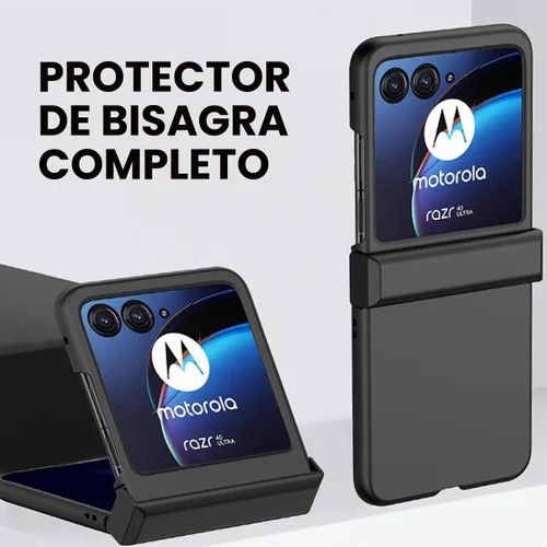 Vista 4 de Ninki Funda con tapa para Motorola Razr Plus 2023 y Razr 40 Ultra - Protector de bisagra, carcasa de PC a prueba de golpes, color negro