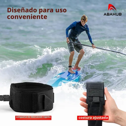 Vista 6 de Abahub Bobina SUP Correa,Correas de tablero de paleta en espiral de 10 pies negro (Black Lite)