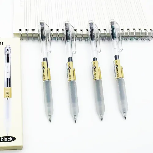 Vista 6 de 6 bolígrafos de tinta de gel, bolígrafos retráctiles, punta fina de 0.020 in, bolígrafos de gel negro, estilo japonés, escritura suave