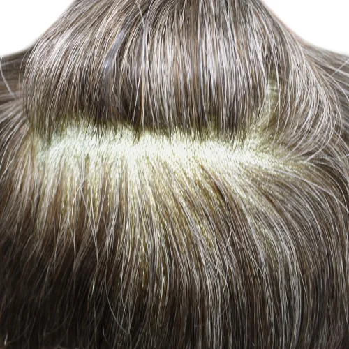 Vista 382 de Toupee para hombre 100% cabello humano real tupé para hombres 0.004 in piel de poliuretano para hombre, sistema de reemplazo de piezas de pelo