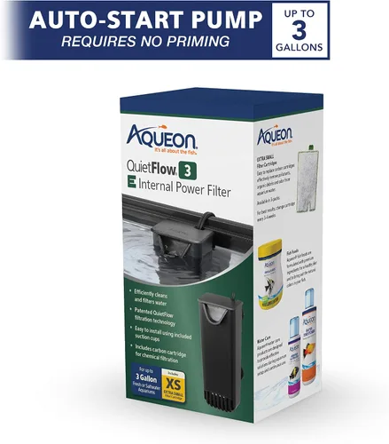 Vista 3 de Aqueon QuietFlow E - Filtro de alimentación interno extra pequeño - 3 galones