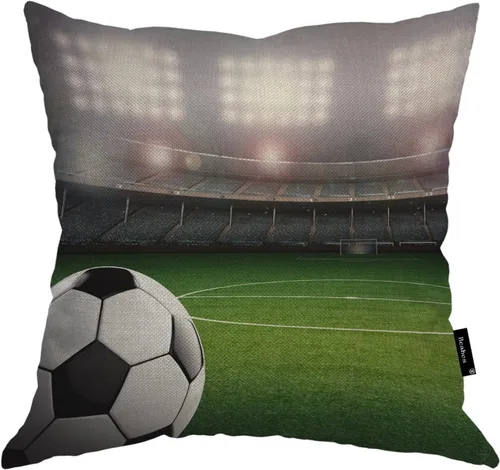 Vista 38 de Funda para cojín Beabes de 18"X18" con ancla, diseño náutico azul y blanco a rayas, funda de almohada cuadrada de algodón y lino para el hogar