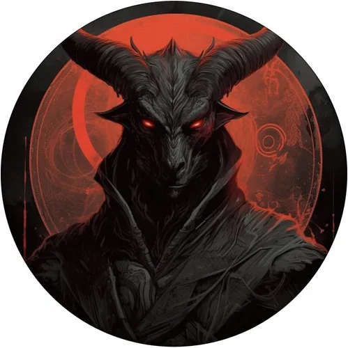 Vista 3 de PopSockets de luna oculta satánica Baphomet PopSockets Standard PopGrip