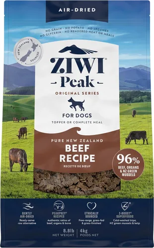 Vista 11 de ZIWI Peak - Alimento para perros secado al aire, carne de res, totalmente natural, alta proteína, sin granos, ingredientes limitados