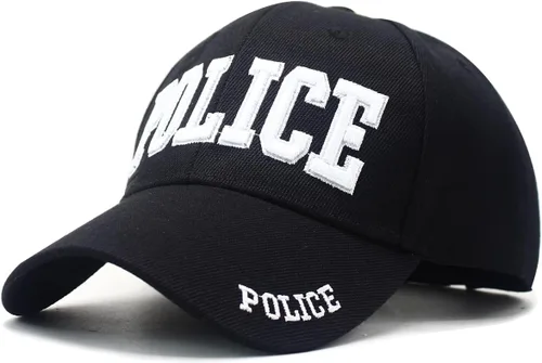 Vista 2 de DailyCarry - Gorra de béisbol ajustable para policía, color negro, azul, para oficial de policía, equipo de policía, bordado en 3D, para hombres
