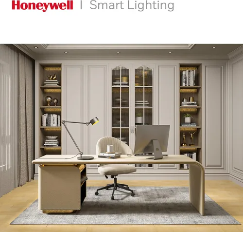 Vista 6 de Honeywell Lámpara LED de escritorio, 01A Sunturalux luz de escritorio para oficina en casa, 4000 K regulable para el cuidado de los ojos, lámpara