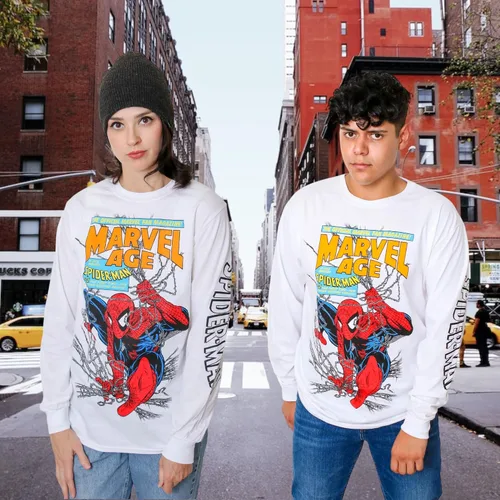 Vista 4 de Marvel Spider-Man Age - Camiseta de manga larga para hombre