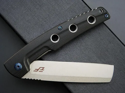 Vista 5 de Eafengrow EF941 EDC Cuchillo plegable de bolsillo D2 Hoja de acero G10 Mango Clip de bolsillo con bloqueo de forro de seguridad para acampar Negro