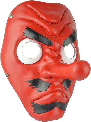 Vista 7 de Kamado Tanjirou Cosplay máscara Tengu máscara de zorro máscara de mascarada vestir Cosplay accesorios para adultos Halloween